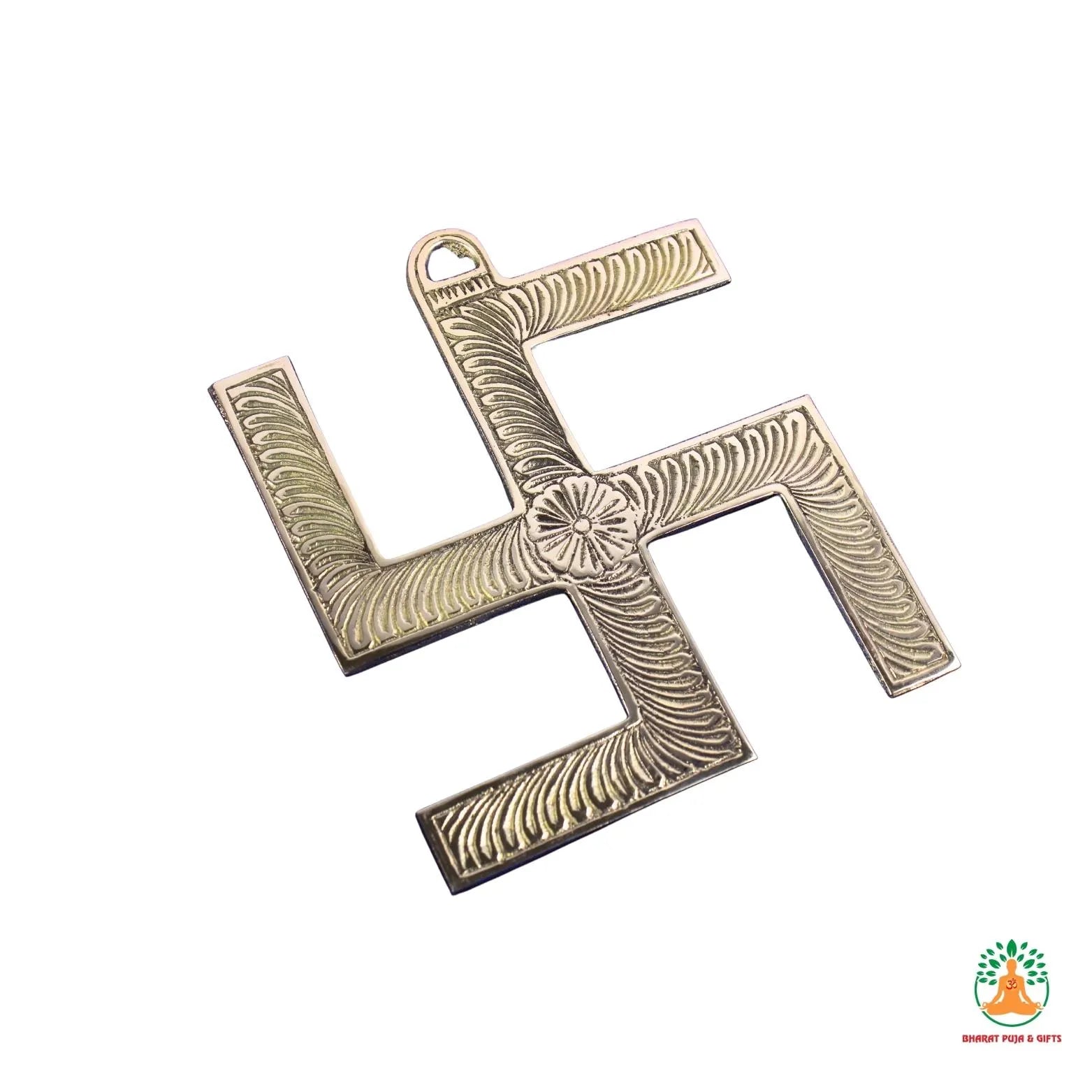 Brass Swastik Wall Hanging | Decorative Swastik Art | Indian Home Decor
