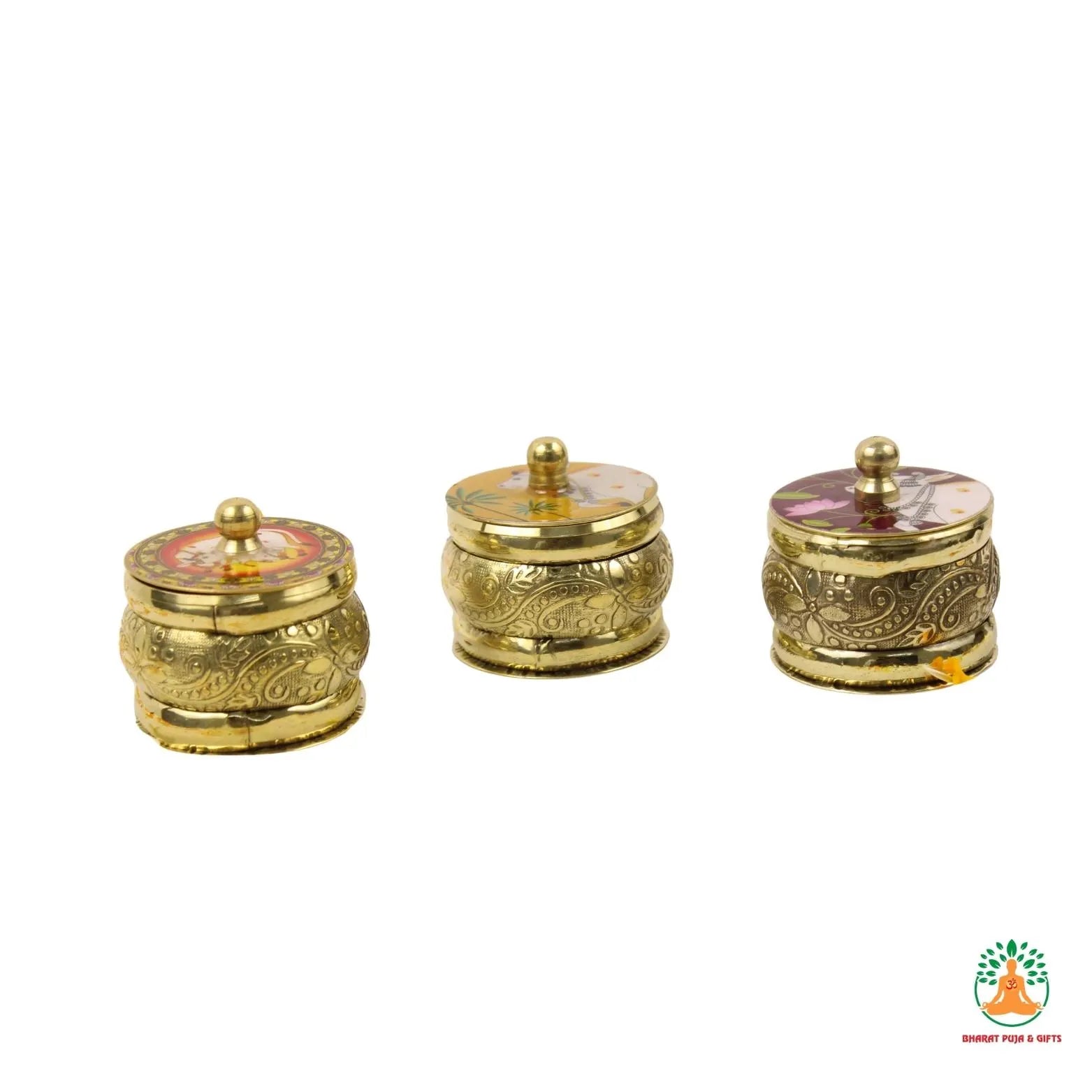 Brass Sindoor Dibbi | Sindoor Box | Kumkum Box | Sindoor Dabba| Diwali Gift | Indian Return Gift | Puja Favors| Housewarming Gift