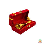 Brass Puja Bell with Rudraksha 5 inch| Traditional Temple Bell | Brass Ghanti | Spiritual Gift | Hindu Gift |