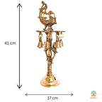 Brass Lamp Samai | South Indian Diya| Brass Annapakshi Kuthu Vilakku | Brass Annam Kuthuvilakku Oil Lamp | Kerala Oil Lamp | Long Samai Diya