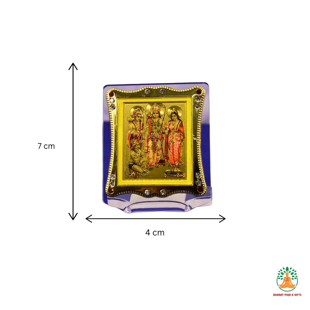 Shri Ram Car Dashboard frame– Ram, Lakshman & Sita Divine Picture Frame | Car Decor for Blessings, Peace Good Luck