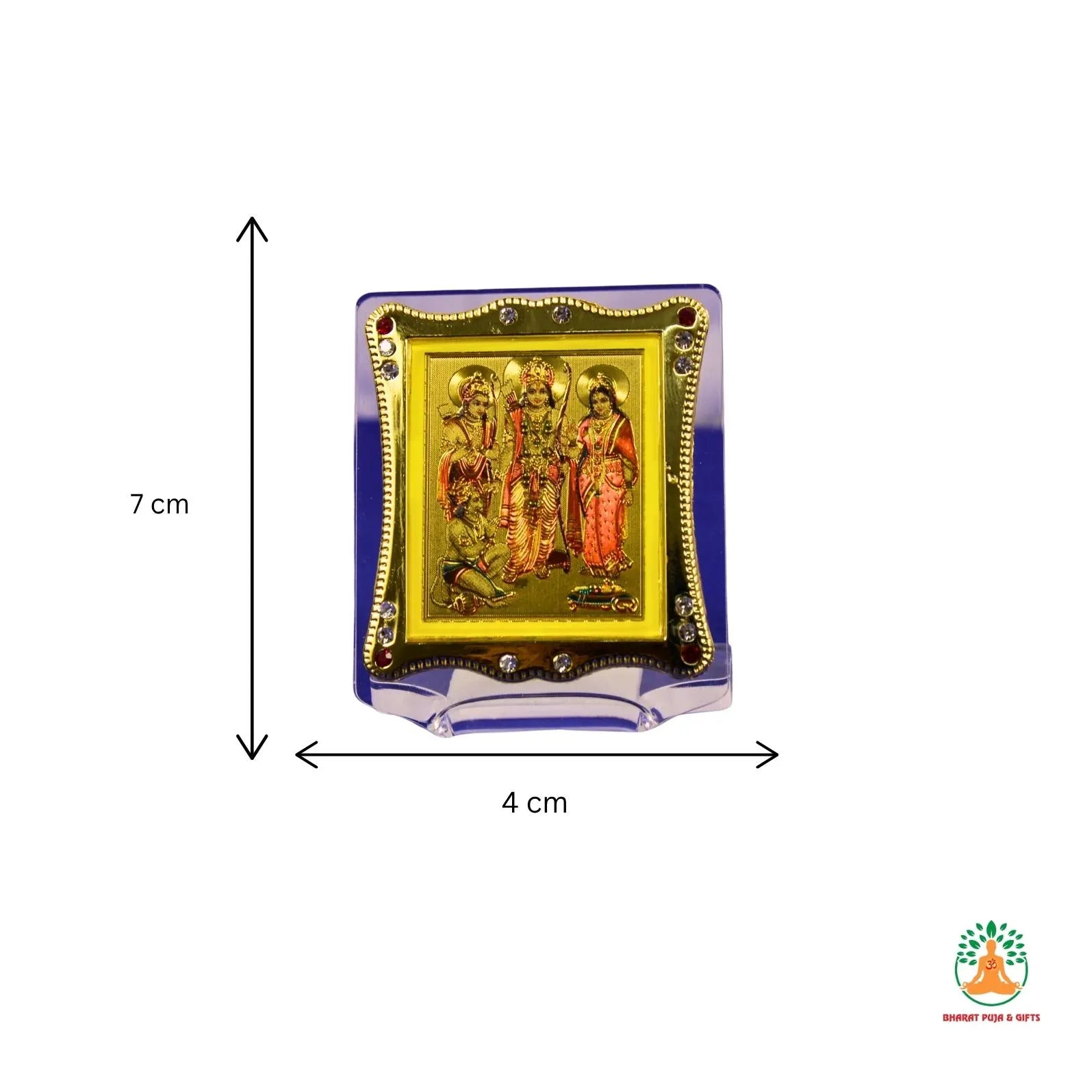Shri Ram Car Dashboard frame– Ram, Lakshman & Sita Divine Picture Frame | Car Decor for Blessings, Peace Good Luck