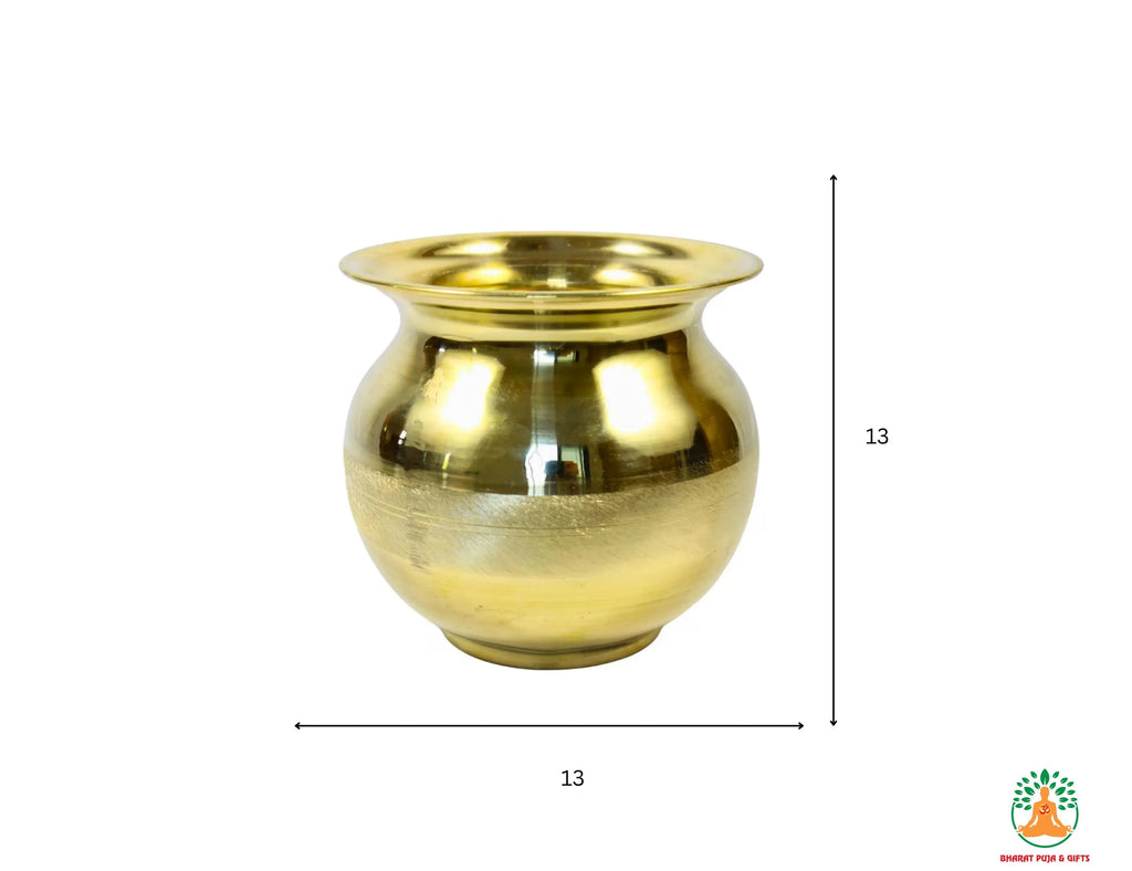 Big Size Pital Lota | Brass Lota Kalash for Puja | Traditional Water Pot | 5 inch