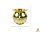 Big Size Pital Lota | Brass Lota Kalash for Puja | Traditional Water Pot | 5 inch