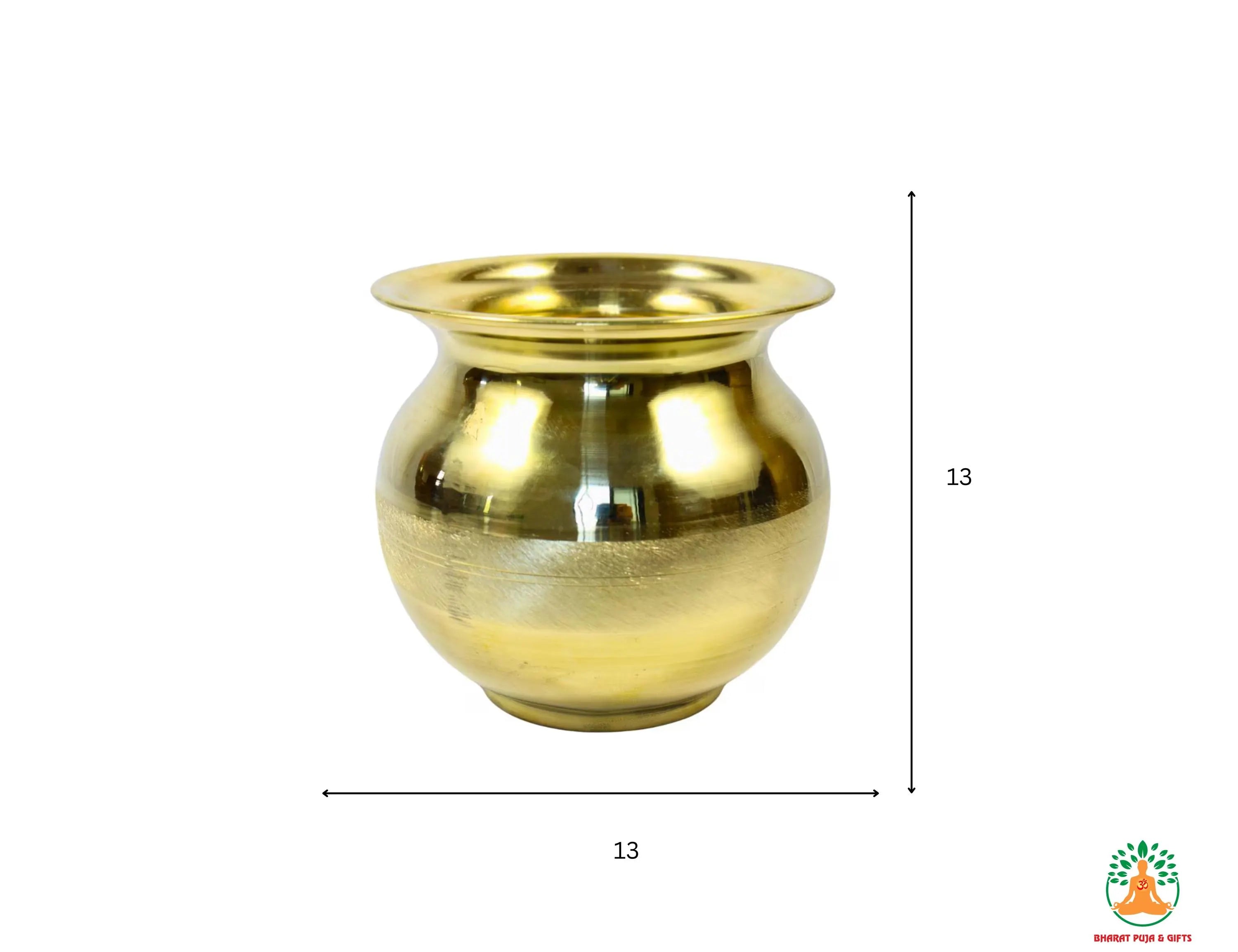 Big Size Pital Lota | Brass Lota Kalash for Puja | Traditional Water Pot | 5 inch