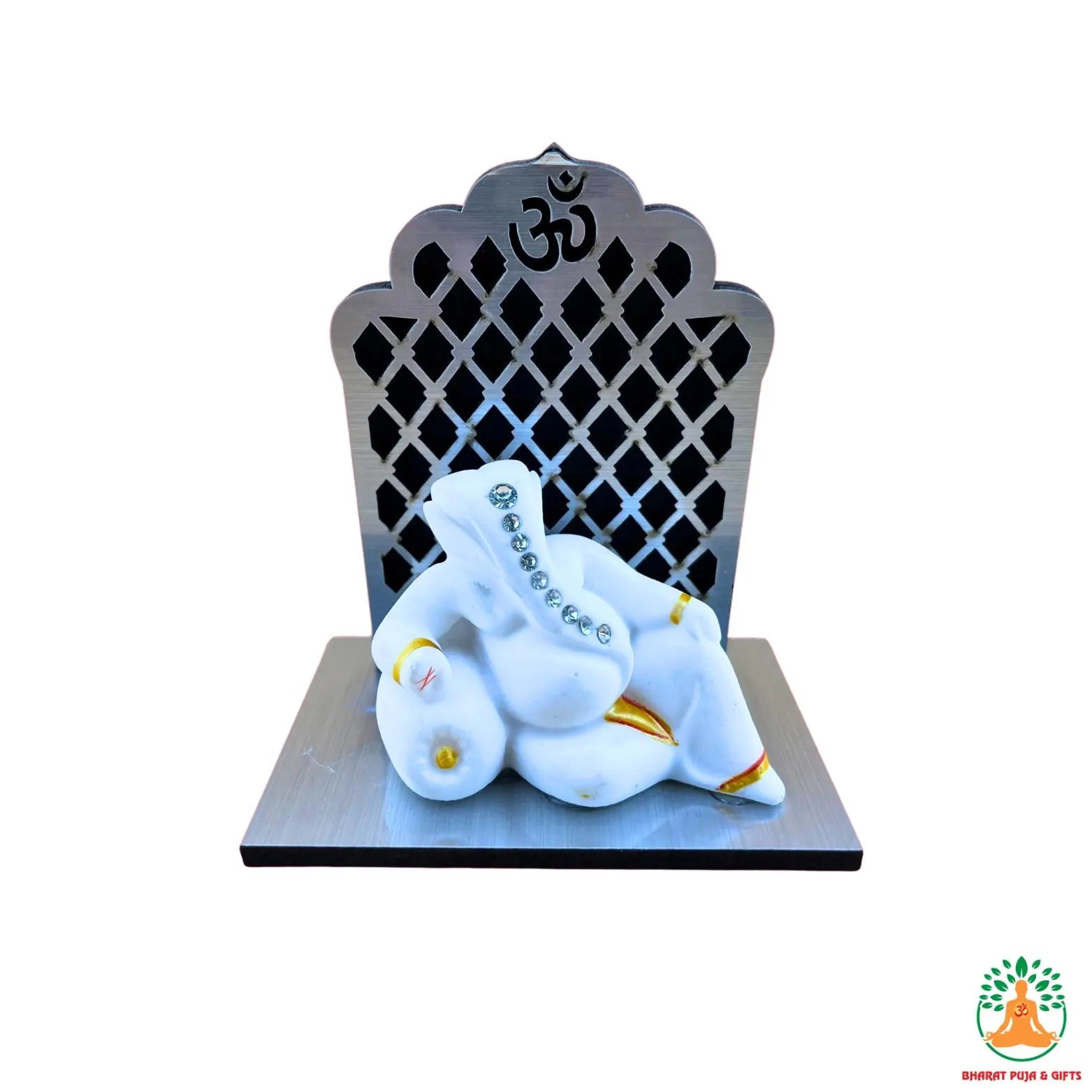 Hindu Lord Ganesha Idol Statue for Car Dashboard Decor India God Figurine Home Mandir Ganpati Elephant Buddha for Office, festival gift item