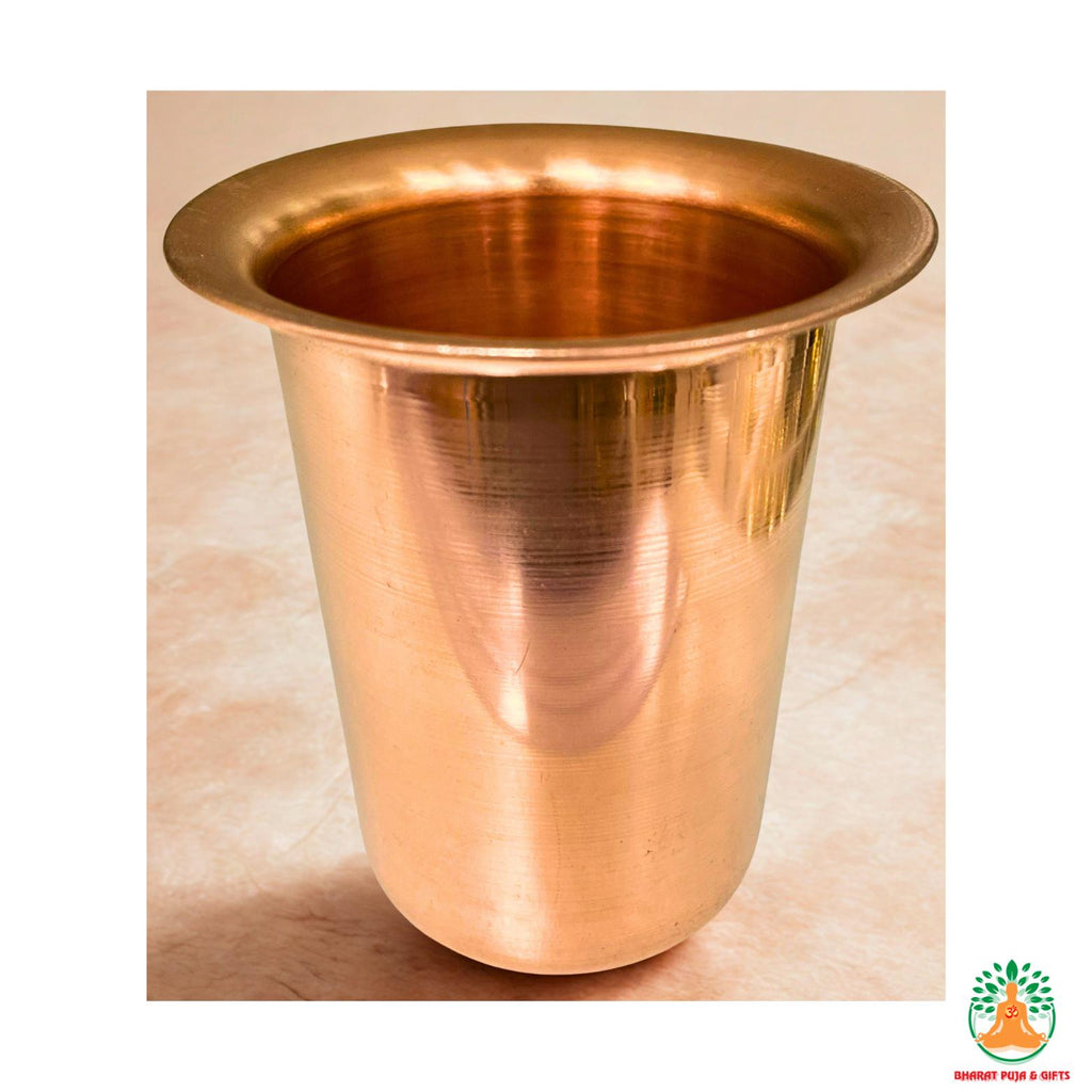 100% Pure Copper Tumbler Copper Glass | Plain Simple Design Copper Cup for Water | Ayurvedic Water Glass | Holistic Health Yoga Water Cup 300ml