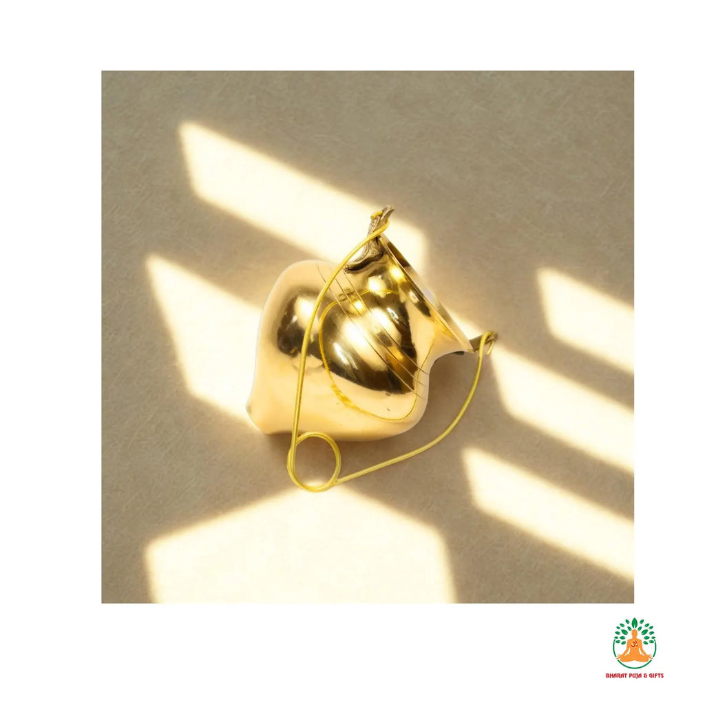 Brass Shivling Abhishek Patra | Hanging Traditional Pooja Vessel for Abhishekam for Lord Shiva | Jal Dhara Container