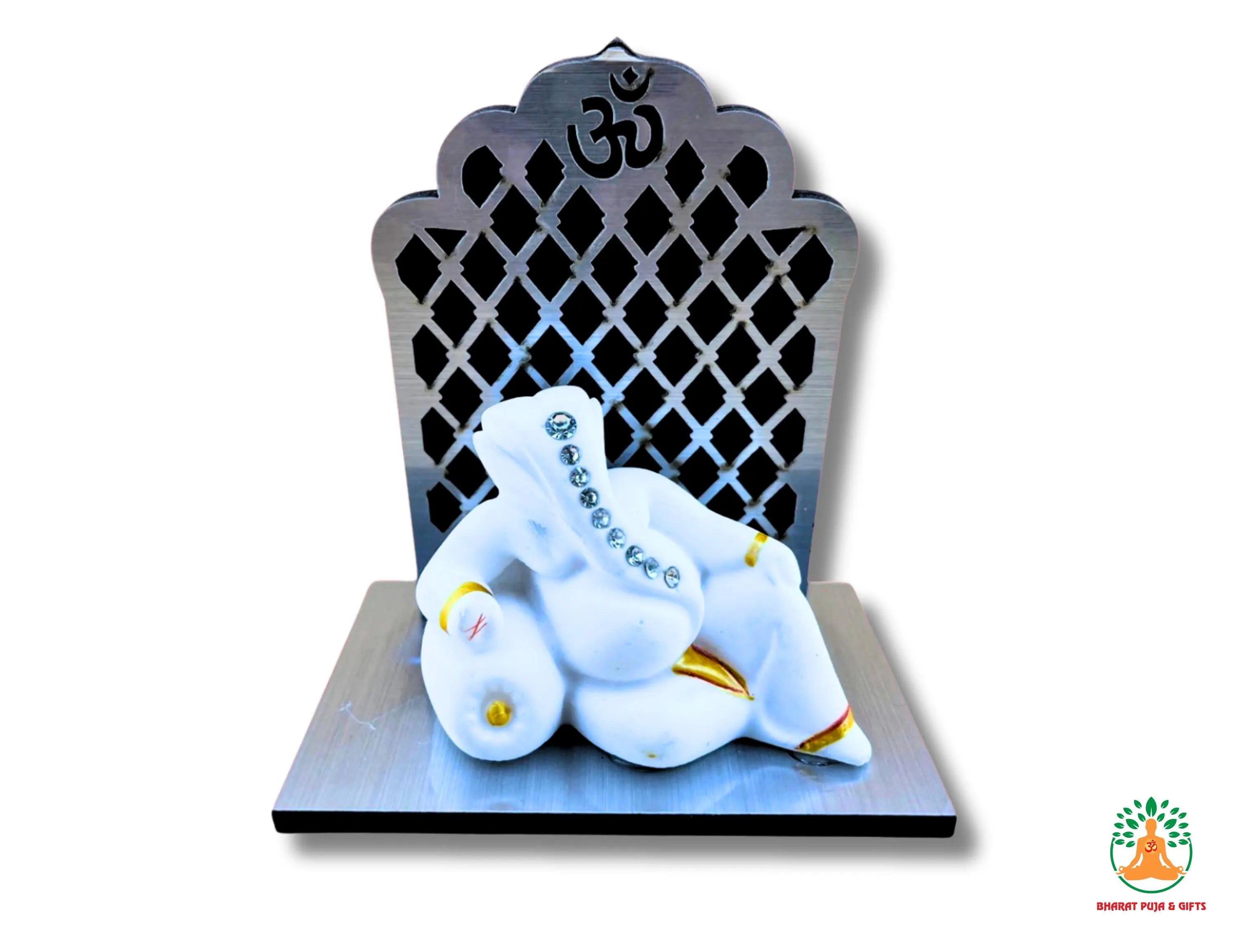 Hindu Lord Ganesha Idol Statue for Car Dashboard Decor India God Figurine Home Mandir Ganpati Elephant Buddha for Office, festival gift item