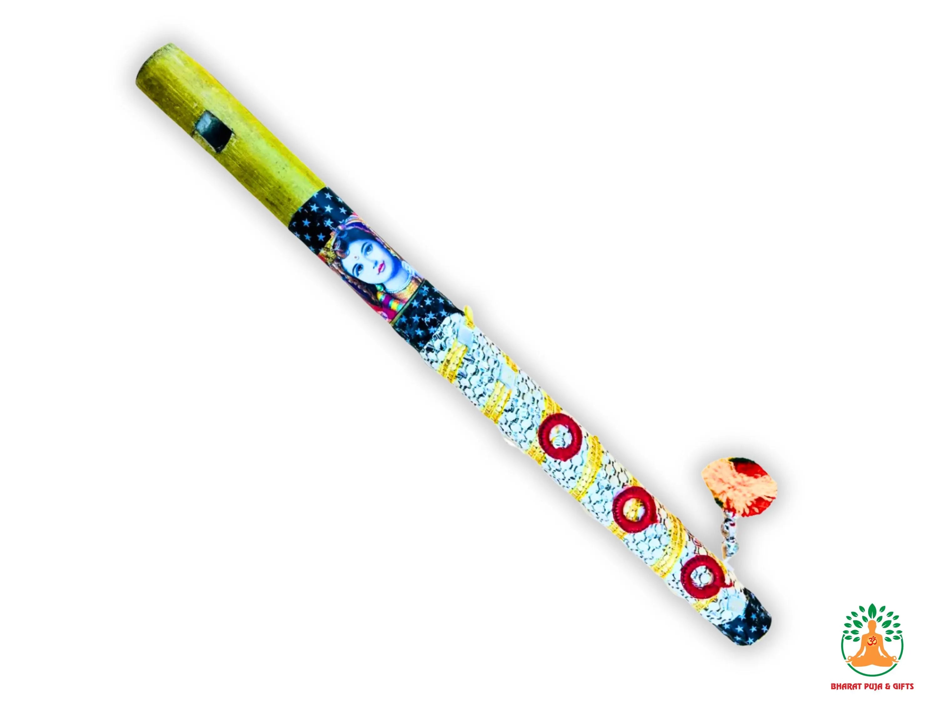Bamboo Flute | Janmastami Kanhaji Basuri | Bamboo Flute Decorative Handmade Piccolo Bamboo Birthday Gifts, Janmastami Kanhaji Basuri