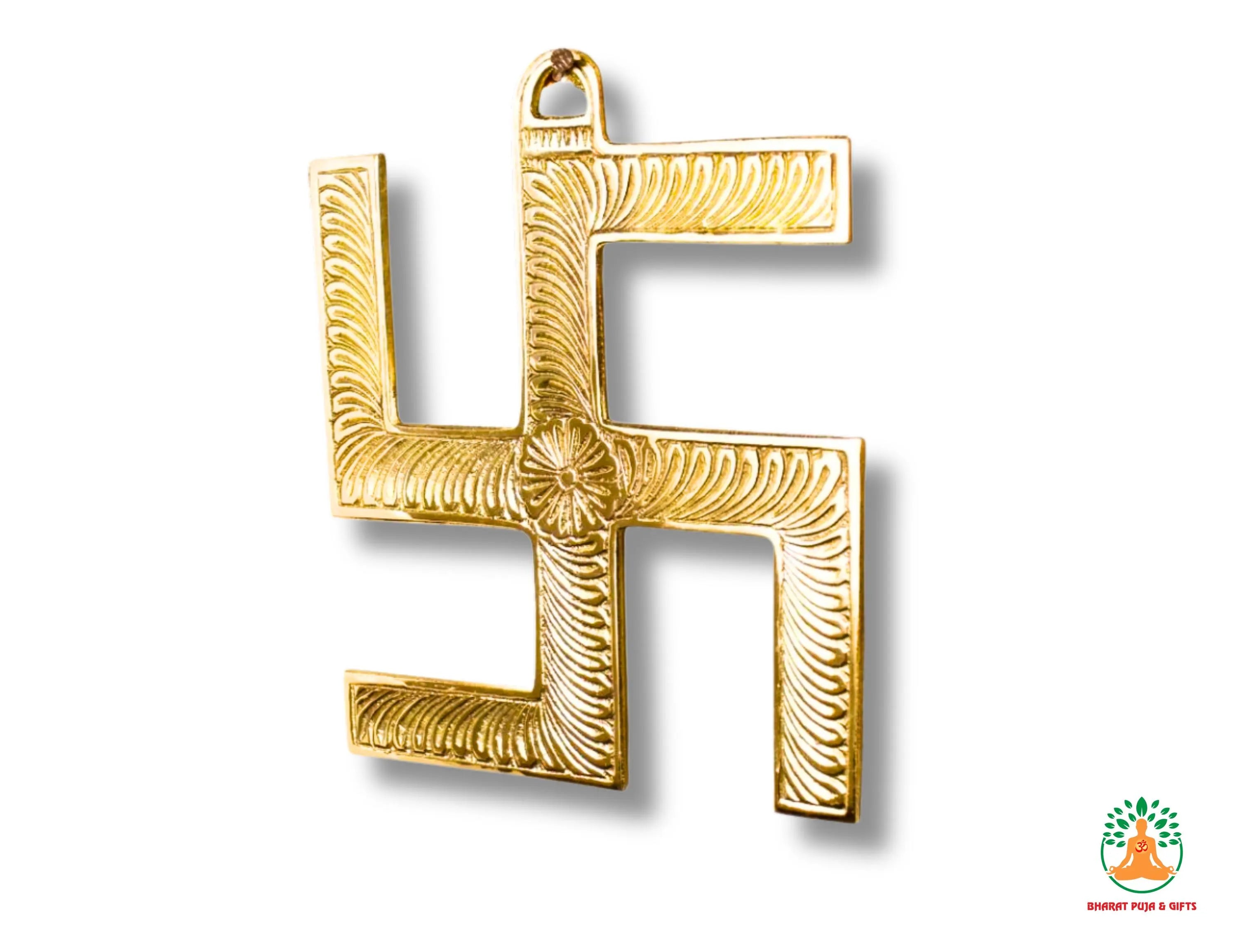 Brass Swastik Wall Hanging | Decorative Swastik Art | Indian Home Decor