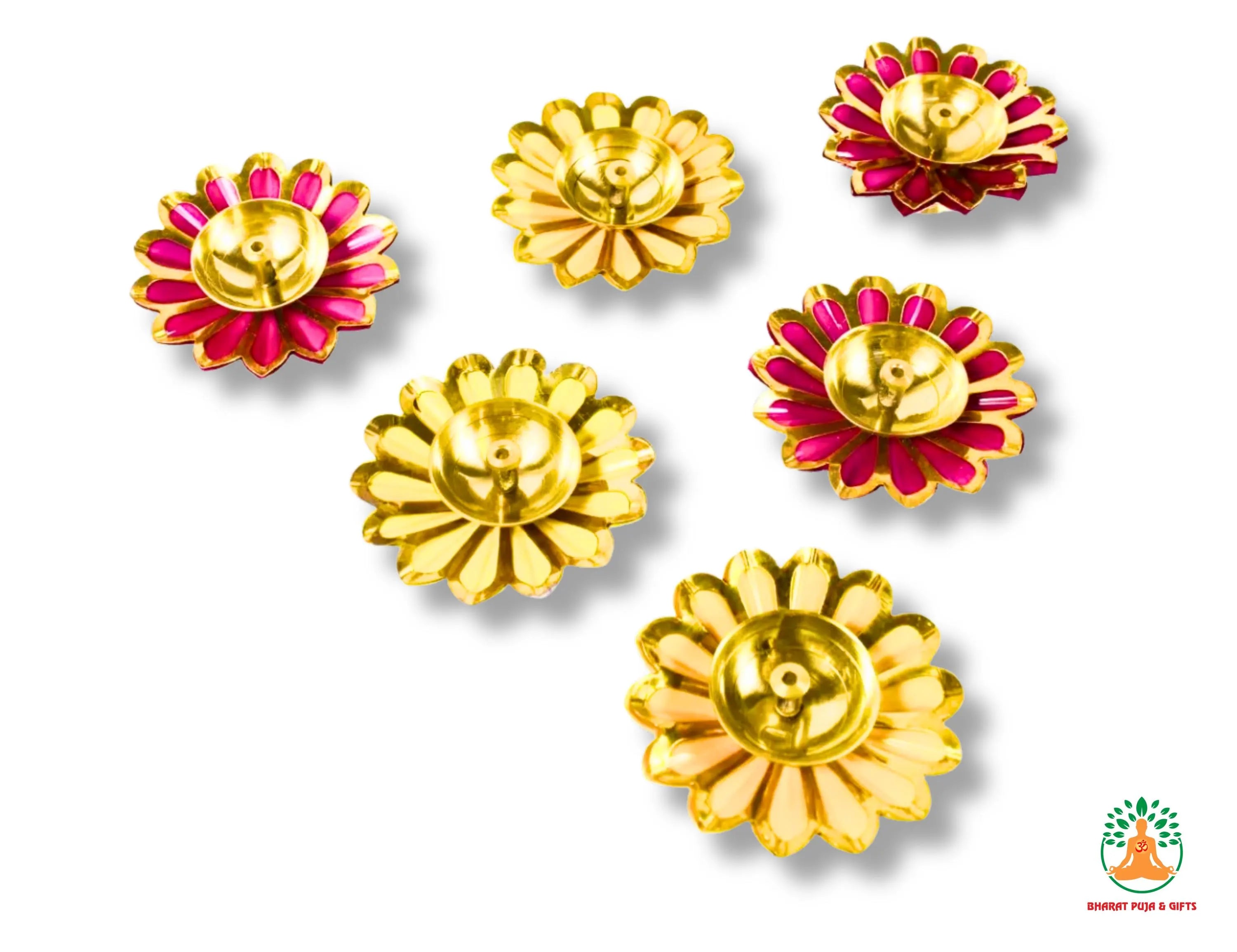 6 pc Diya Set for Diwali decoration | Traditional Puja Oil Lamp | Indian tradition