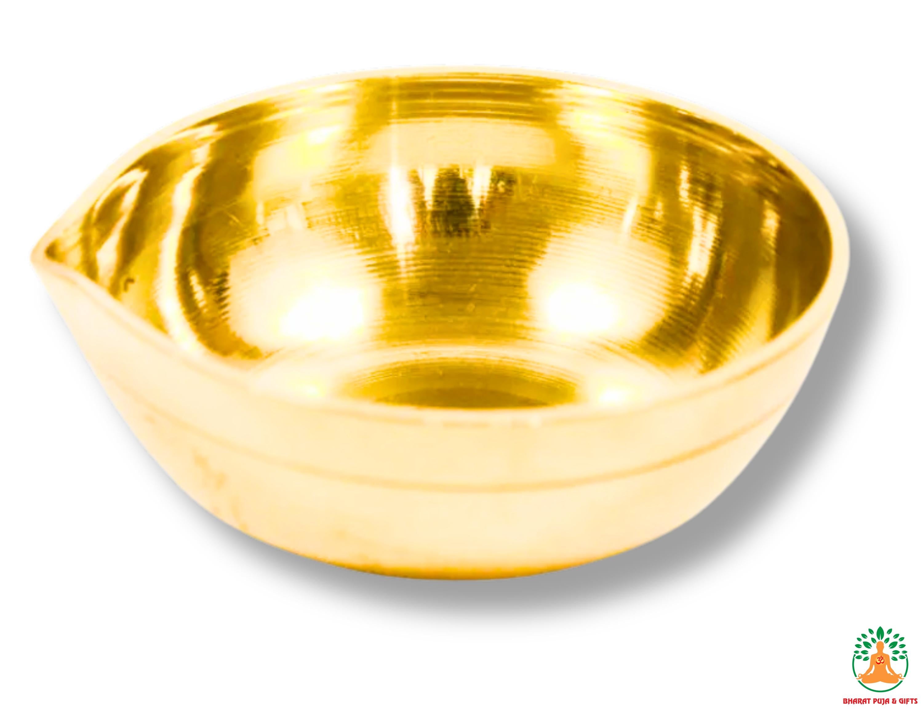 Small Brass Diya | Handcrafted Brass Oil Lamp