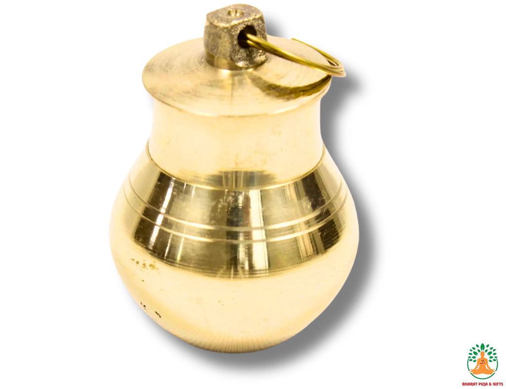 Brass Gangajali | Brass Gangajal Lota Kalash | Brass Kamandal | Traditional Holy Water Pot for Puja, Abhishekam | Sacred Water Vessel