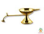 Brass Arti Diya with Handle | Brass Aarti Oil Lamp
