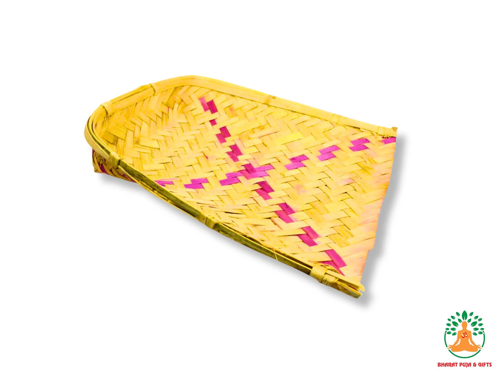 Handwoven Bamboo Soop | Eco-Friendly Cleaning Tray for Home, Kitchen, Spiritual Spaces | Chhath Puja