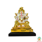Ganesh Ji White and Golden for Puja and Home decor