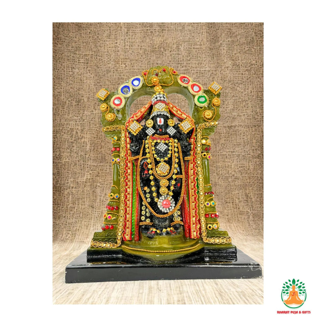 Tirupati Balaji Fine Metal Finish Idol Decorative Showpiece Handcrafted Tirupati Balaji Murti for Home Office and Gifting Purpose Sculpture