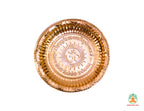 Elegantly Curved Nakshi Design Copper Puja Thali, Perfect for Home Altars and Festive Rituals| Gayatri Mantra Engraved Thali