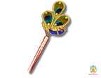 Pure Silver Mor Pankh Peacock Feather with Rod | Decorative Peacock Silver Rod