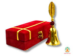 Brass Puja Bell with Rudraksha 5 inch| Traditional Temple Bell | Brass Ghanti | Spiritual Gift | Hindu Gift |