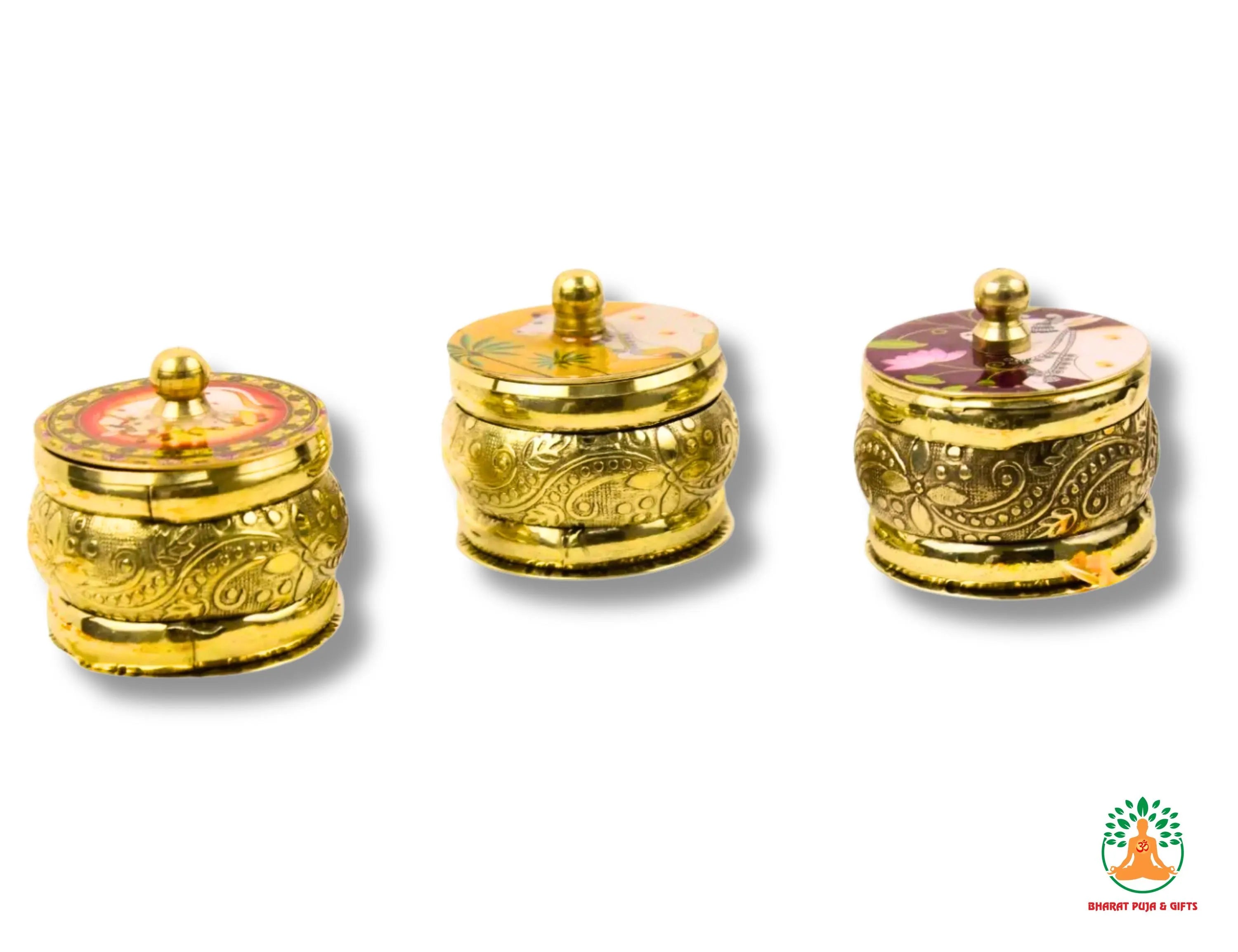 Brass Sindoor Dibbi | Sindoor Box | Kumkum Box | Sindoor Dabba| Diwali Gift | Indian Return Gift | Puja Favors| Housewarming Gift