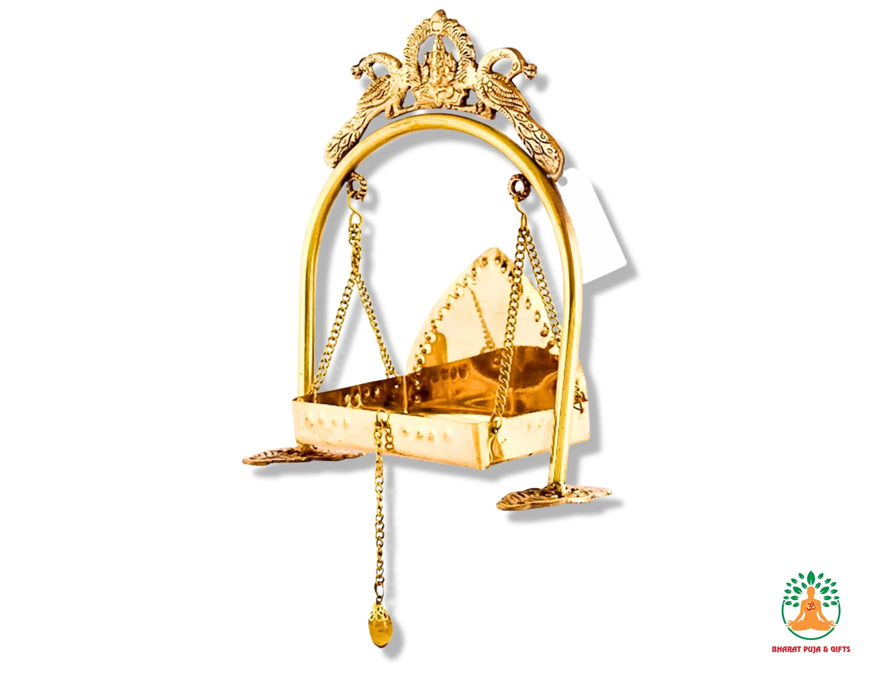 Brass Krishna Jhula Swing | Traditional Jhula for Lord Krishna | Gopal Swing | Gopal Jhula