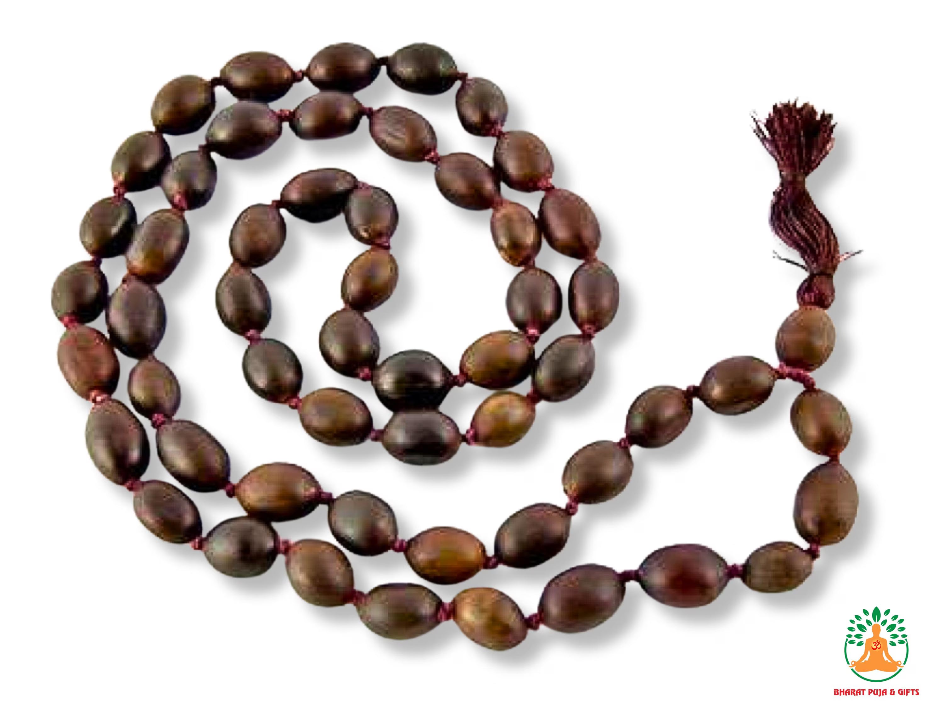 108 Bead Lotus Seed Mala | Sacred Prayer Rosary Japa Beads | Kamalgatta Mala