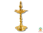 Brass Panch Diya Samai | Handcrafted Brass Oil Lamp | Indian Home Decor | Temple Altar Decor