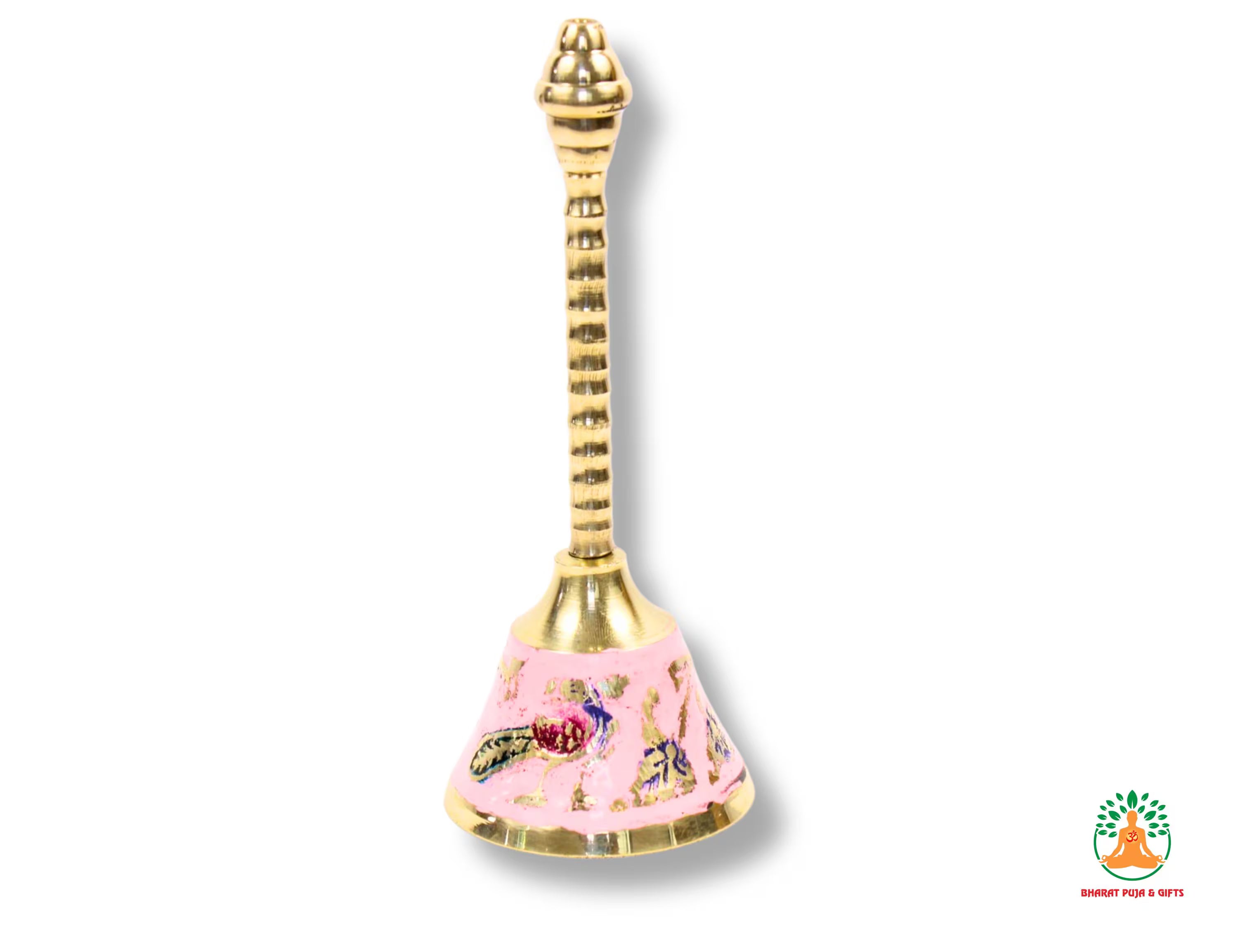Brass Puja Bell Ghanti 4.5 inch | Traditional Handcrafted Brass Temple Bell | Brass Ghanti