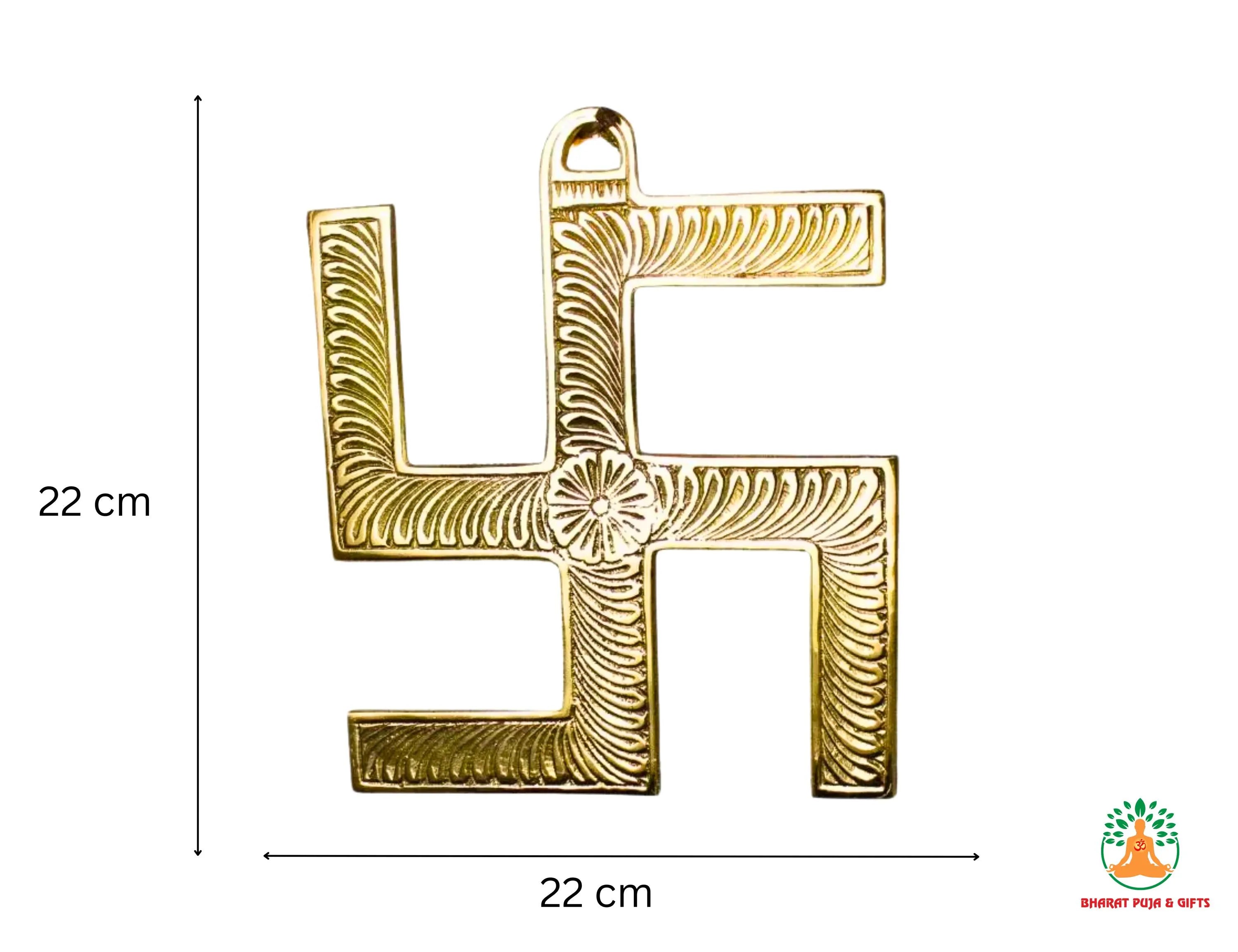 Brass Swastik Wall Hanging | Decorative Swastik Art | Indian Home Decor