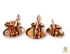 Panch Patra Set | Achaman Patra Pali Copper Plate | Copper Achaman Set