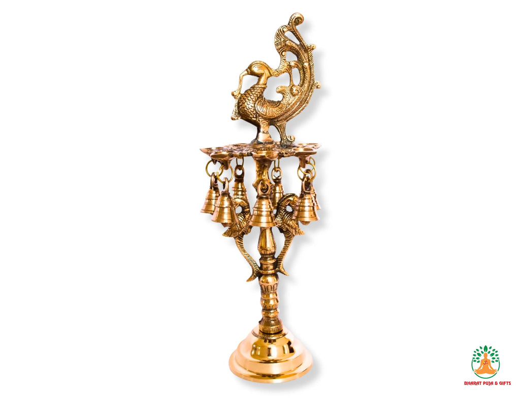 Brass Lamp Samai | South Indian Diya| Brass Annapakshi Kuthu Vilakku | Brass Annam Kuthuvilakku Oil Lamp | Kerala Oil Lamp | Long Samai Diya