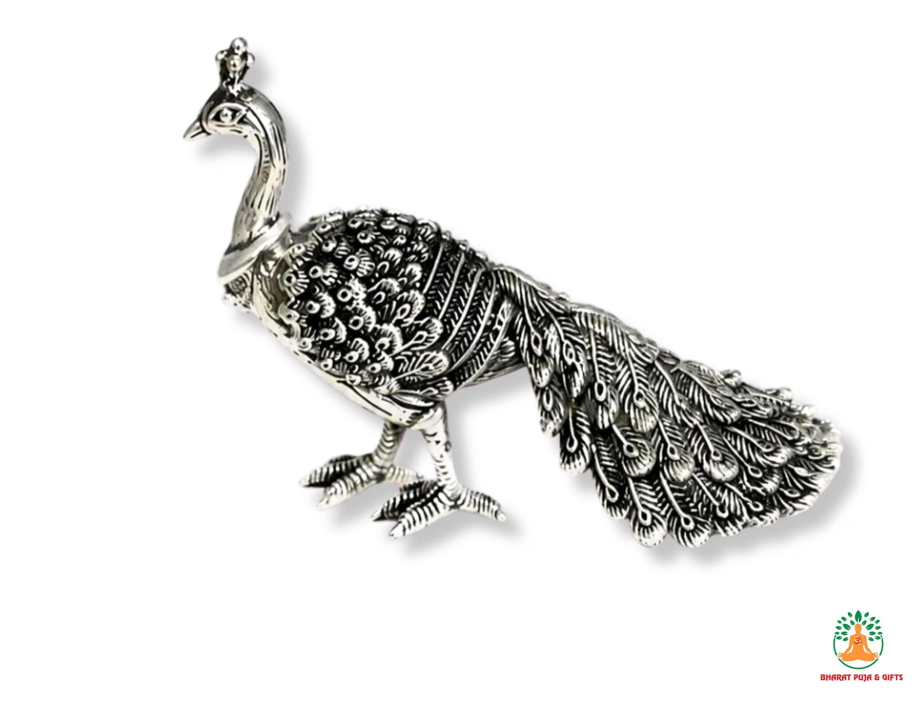 Pure Silver Peacock | 999 Silver Peacock Figurine