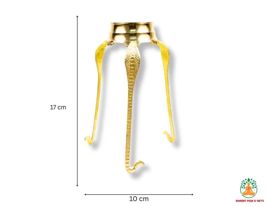 Edit | Brass Jaladhari Tripai Stand | Lota Abhishek Stand for Shivling Puja, Abhishekam & Mandir Use