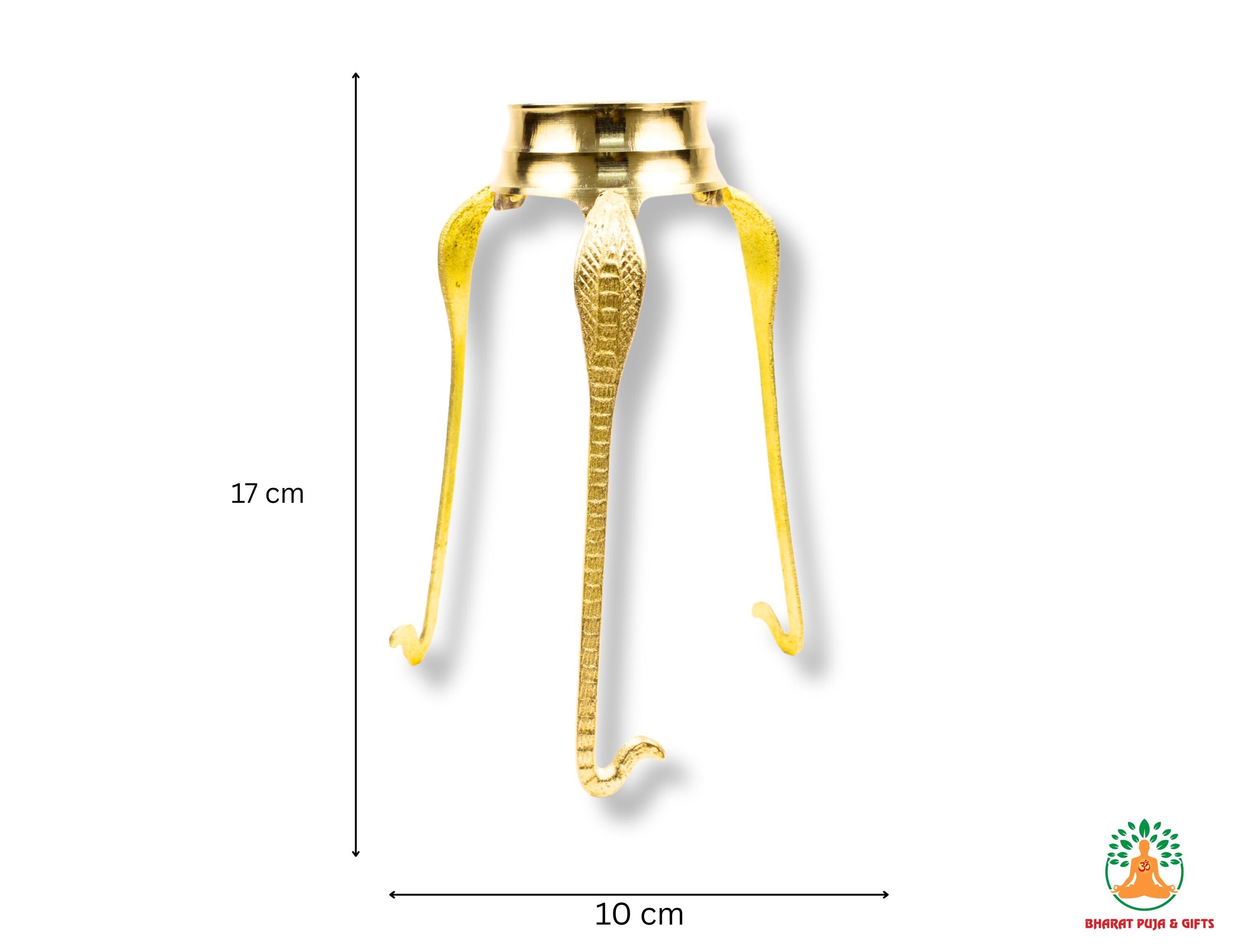 Edit | Brass Jaladhari Tripai Stand | Lota Abhishek Stand for Shivling Puja, Abhishekam & Mandir Use
