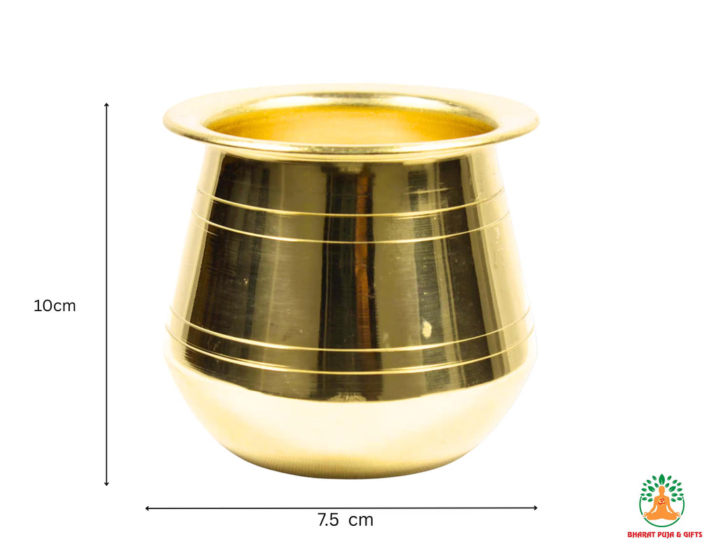 Brass Lota | Pital Kalash | Traditional Brass Water Pot for Puja Abhishekam Mandir Home Temple, Festivals & Spiritual Rituals