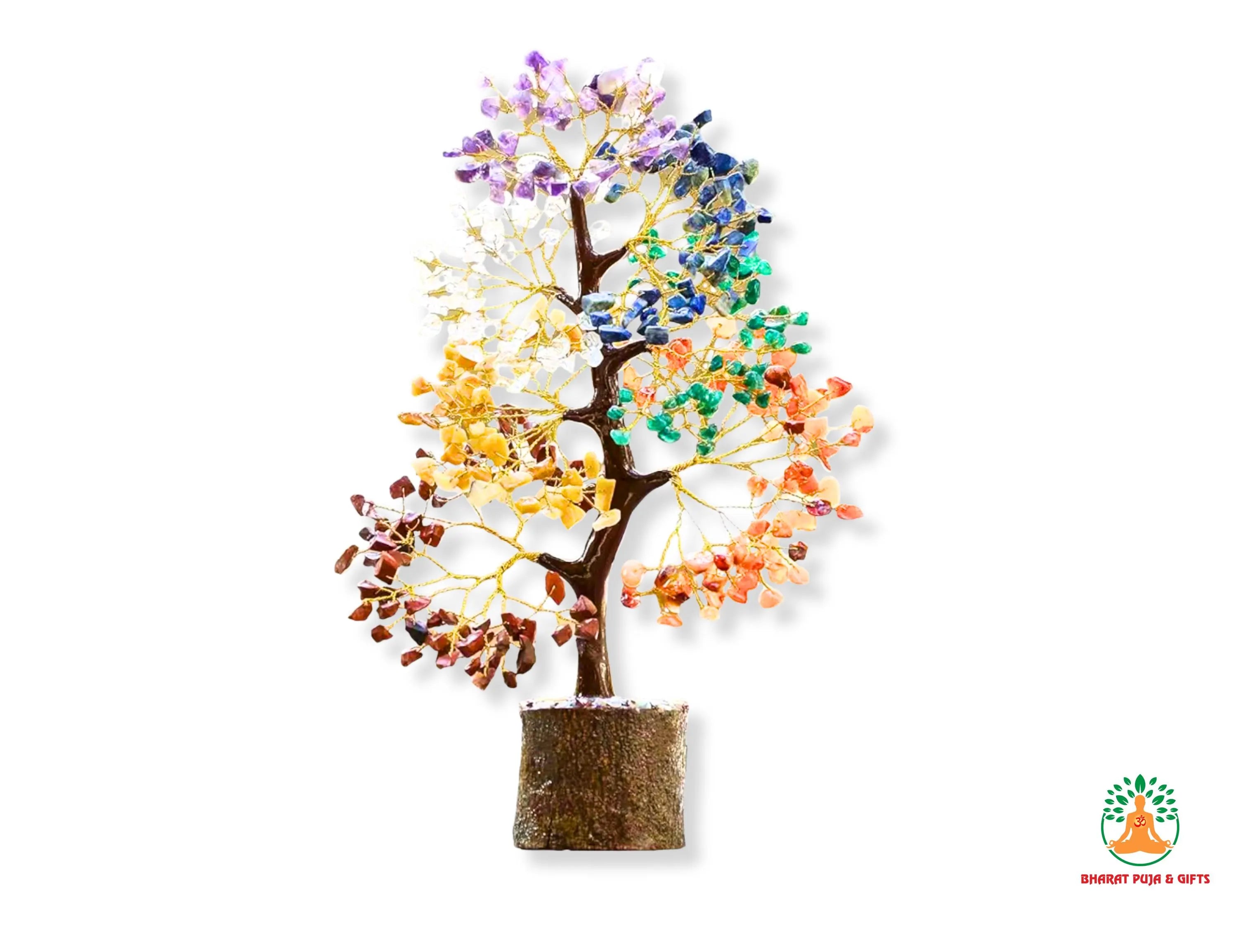 Crystal Tree for Positive Energy, Meditation Accessories | Fung Shui Décor | Crystal Decor Gift | Natural Crystal Stone | Colourful stone