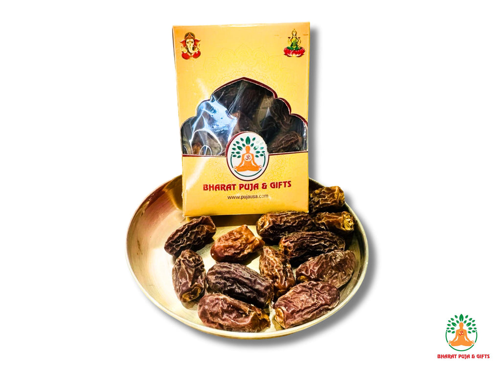 Dry Dates for Puja | Indian Dry Whole Dates | Sukha Khajur for Hindu Puja | Natural Sun-Dried Dates | Pack of 9