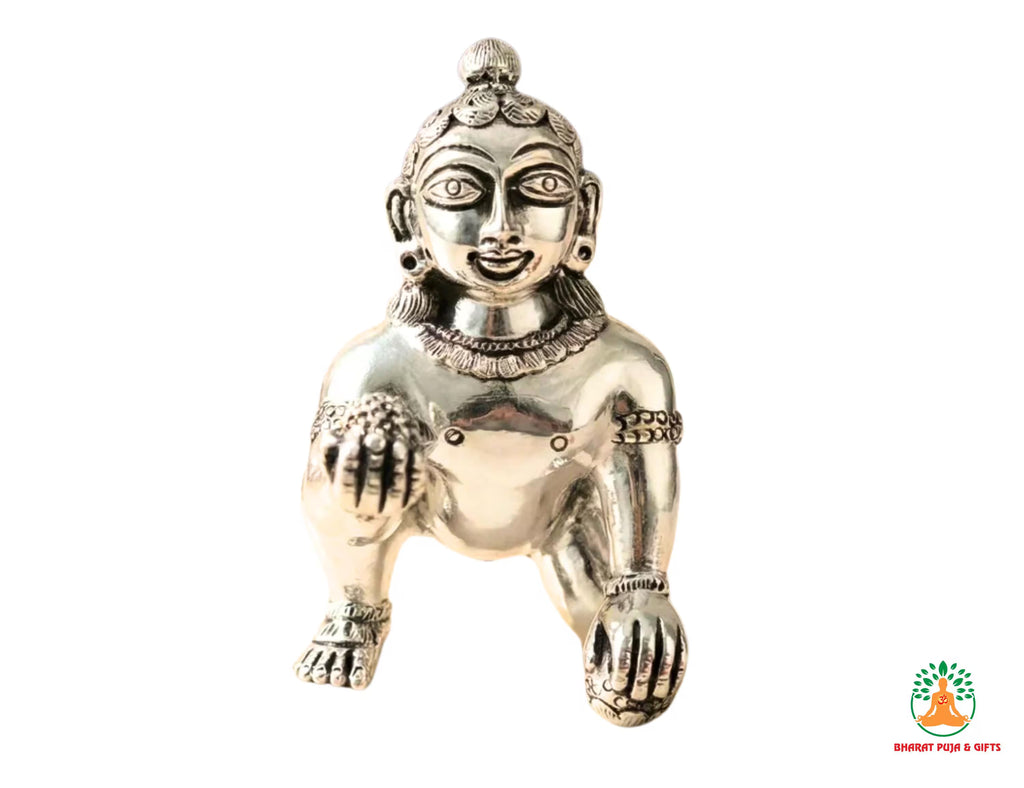 Pure Silver Laddu Gopal Idol | 999 Silver Baby Krishna Murti | Silver Krishna Gopal Idol