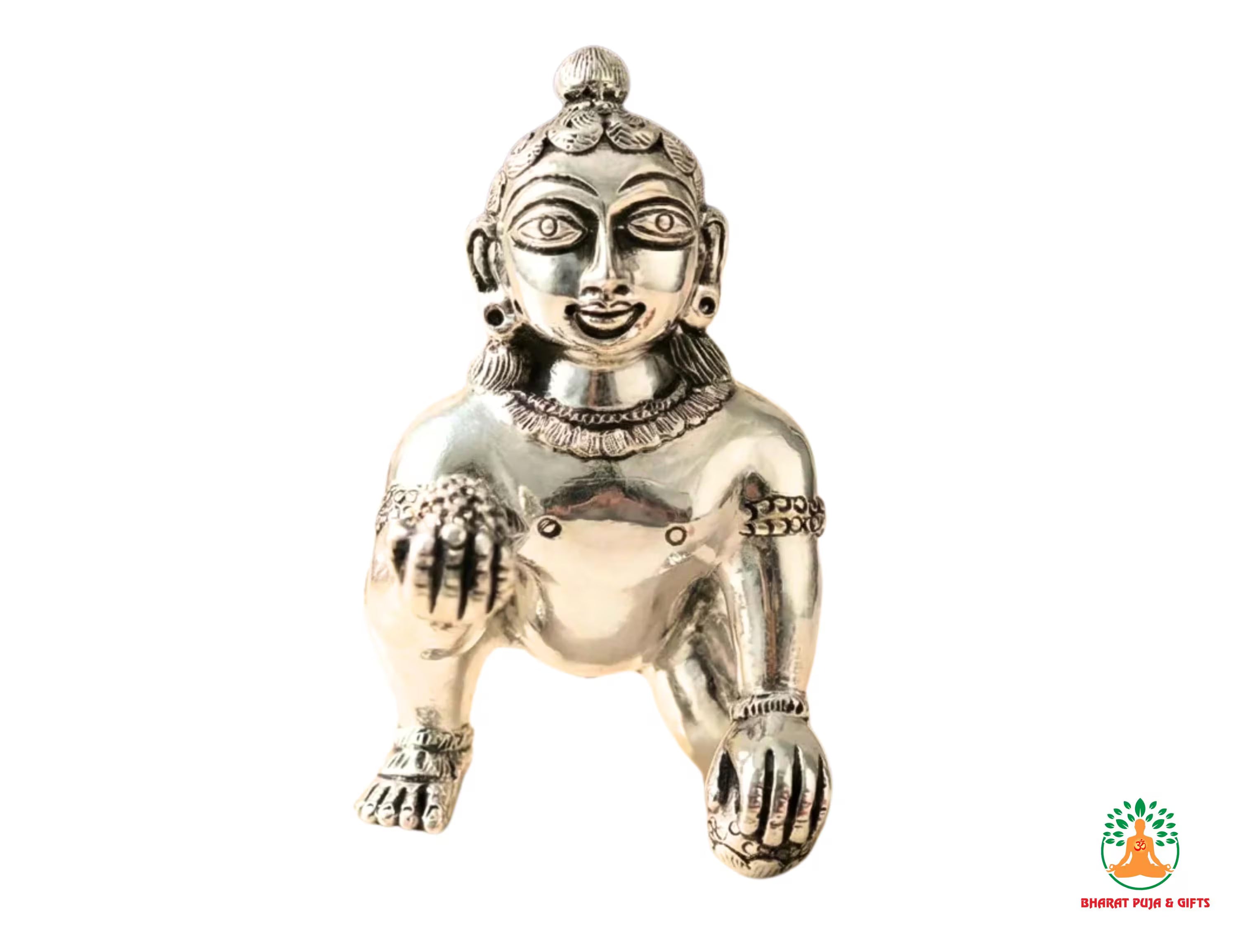 Pure Silver Laddu Gopal Idol | 999 Silver Baby Krishna Murti | Silver Krishna Gopal Idol