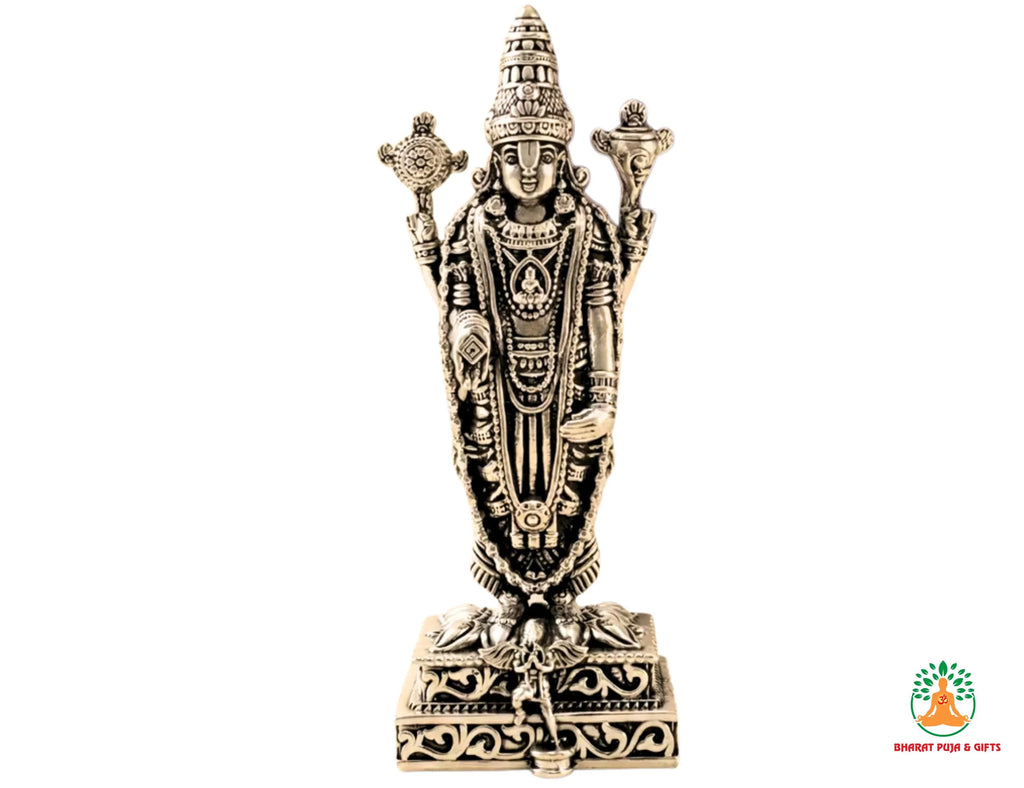 Pure Silver Balaji Idol | 999 Silver Venkateswara Swamy Swami Murti | Silver Tirupati Balaji