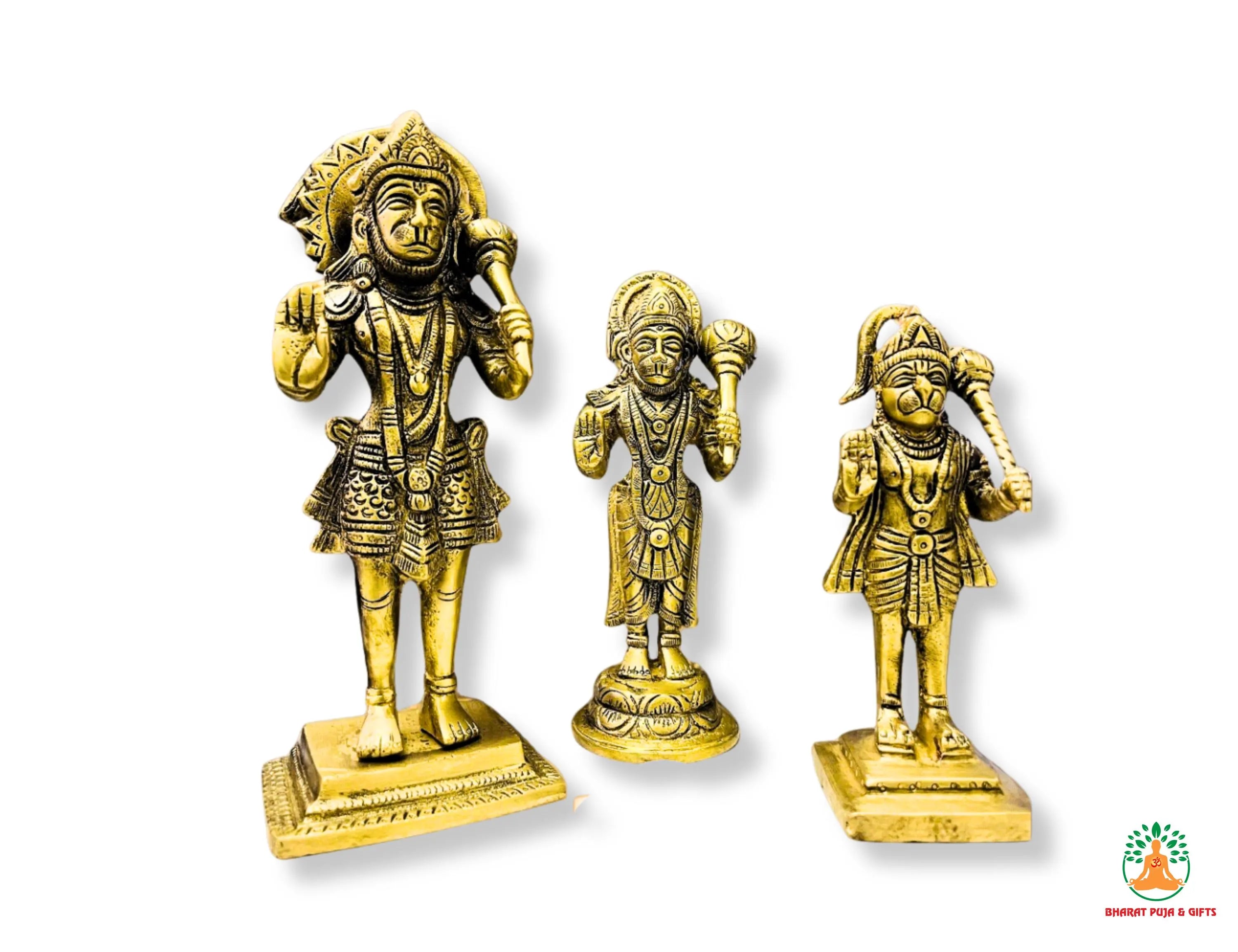 Standing Brass Hanuman blessing for home and office decor
