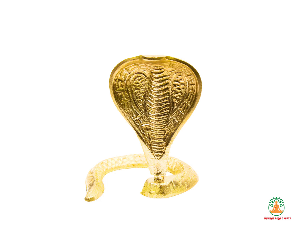 Brass Snake Naagdev Statue Idol | Shiva Naag for Shivling Pooja, Mandir, Kaal Sarp Dosh Poojan, Home Temple Decor & Spiritual Rituals