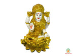 Laxmi Ji on Golden Lotus for Home and Office Decor