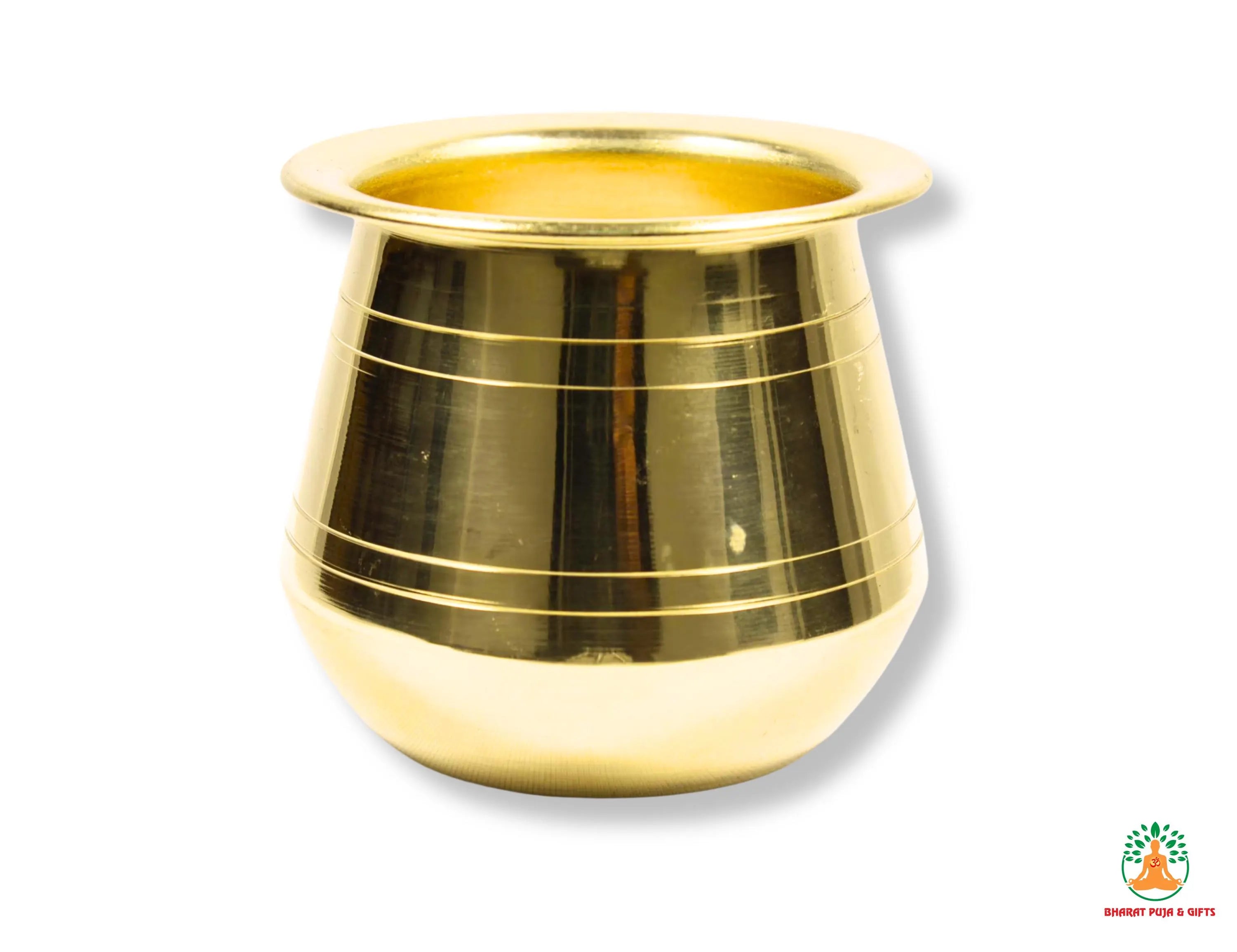 A sacred addition to your puja thali, this Pure Brass Panch Patra (Brass Glass) is ideal for holding water, milk, or other offerings during daily puja and temple rituals. Perfect for abhishekam, jal arpan, and festive ceremonies.