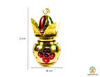 Brass Mangal Kalash 9 inch | Traditional Meenakari Brass Kalash | Golden Kalash