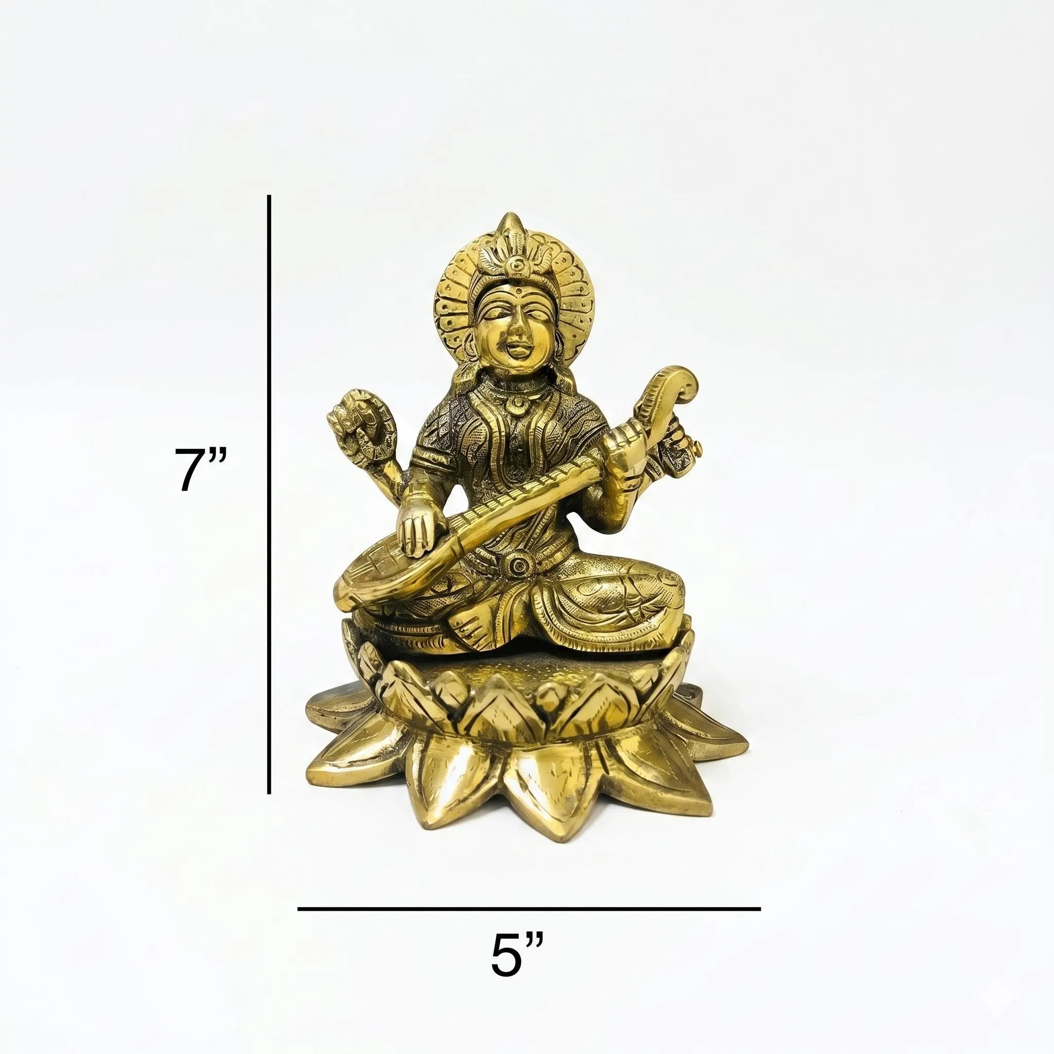 Brass Saraswati Murti| Goddess Saraswati Idol | Saraswati Maa Statue