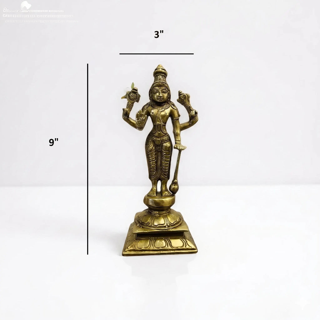 Brass Lord Vishnu Standing Murti | Brass Lord Narayana Idol