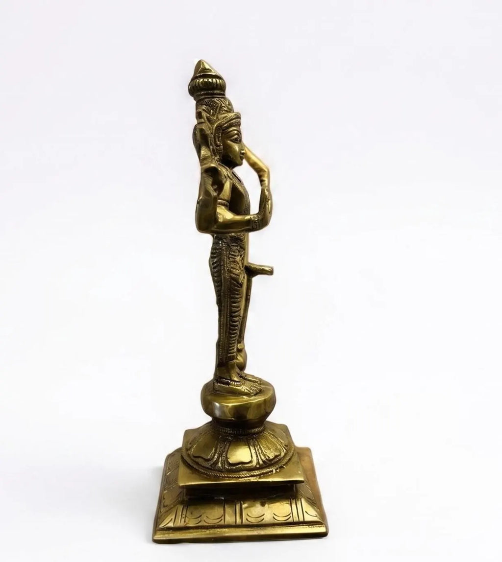 Brass Lord Vishnu Standing Murti | Brass Lord Narayana Idol